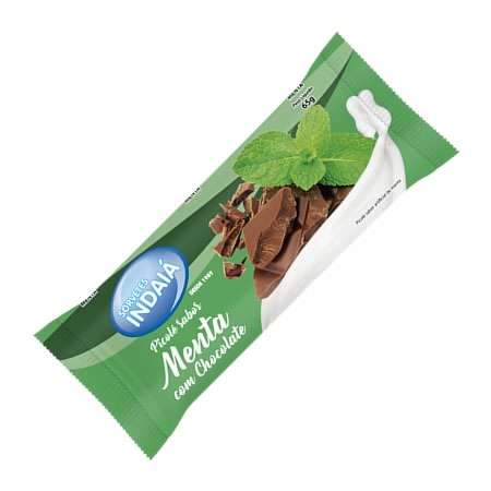 Picolé Menta com Chocolate Sorvetes Indaiá